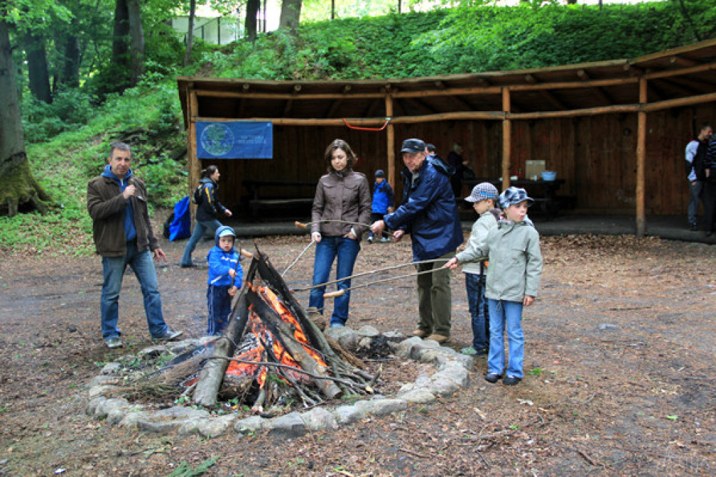 Sprzątanie brzegu jeziora