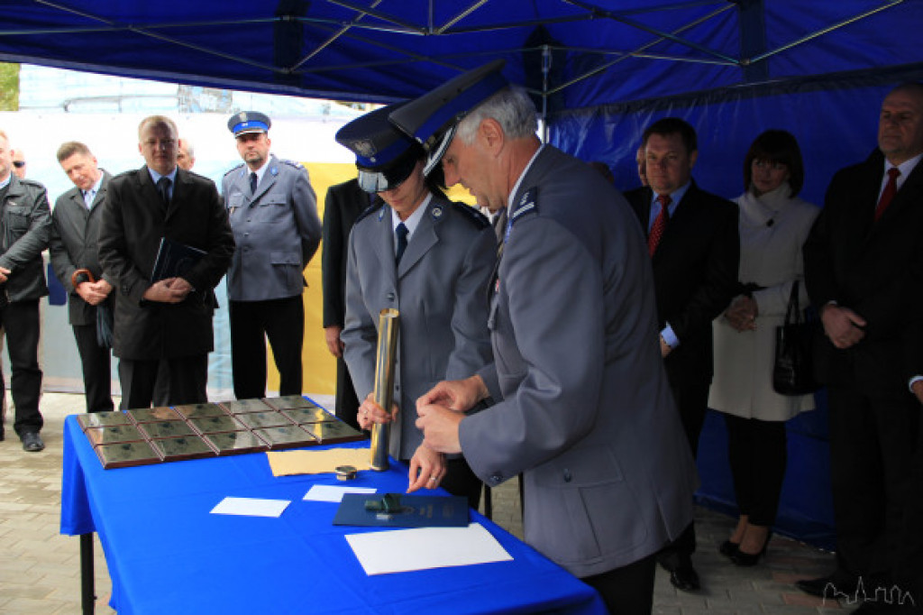 Wmurowanie kamienia węgielnego pod budowę Komendy Powiatowej Policji w Szczecinku