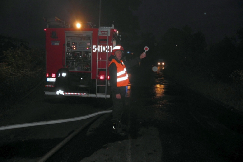 Pożar gorzelni w Grabiążu 31.05.2012