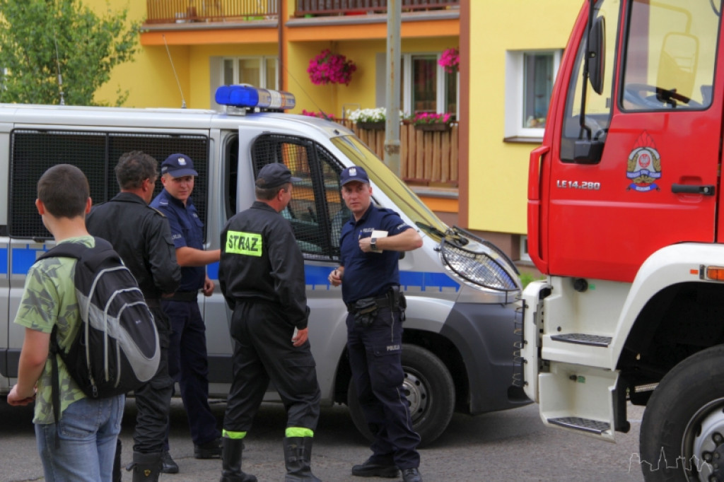 Akcja Straży Pożarnej przy ul. Wodociągowej (12.06.2012)