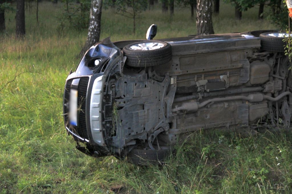 Dachowanie na 11 w kierunku Piły 28.06.2012