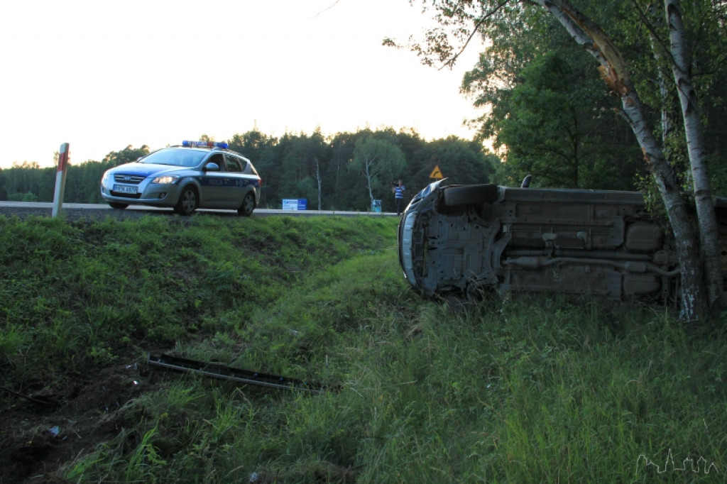 Dachowanie na 11 w kierunku Piły 28.06.2012