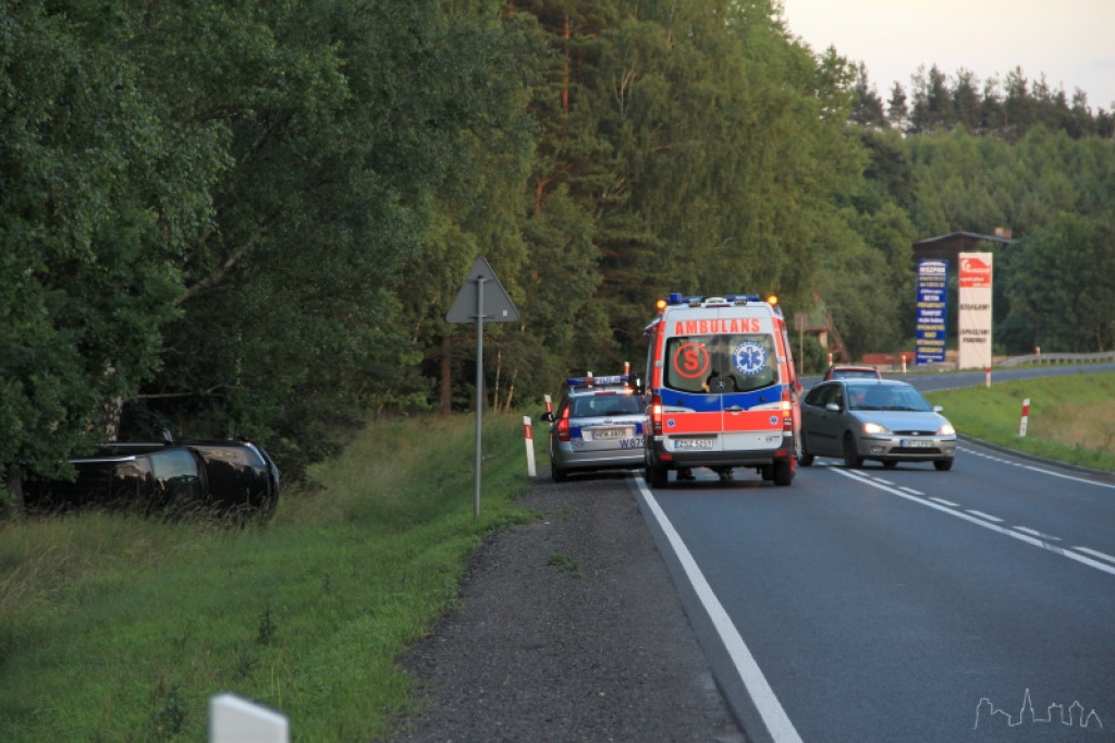Dachowanie na 11 w kierunku Piły 28.06.2012