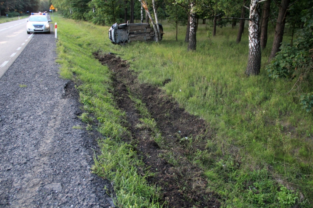 Dachowanie na 11 w kierunku Piły 28.06.2012