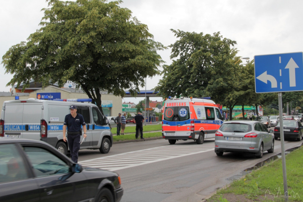 Potrącenie na Cieślaka 07.07.2012