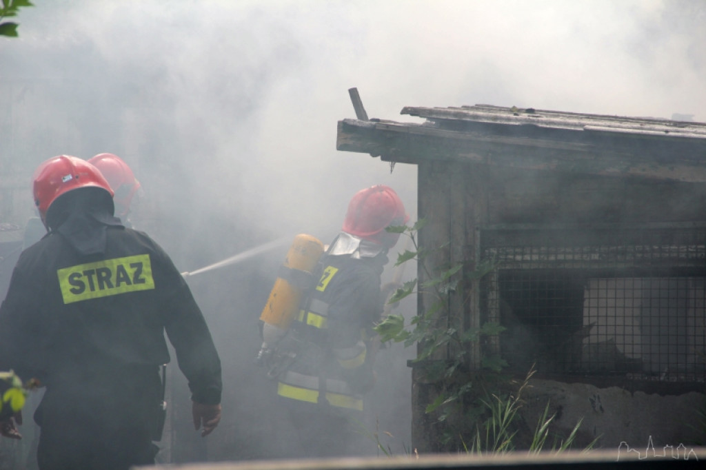 Pożar budynków ZGM 28-Lutego 10.08.2012