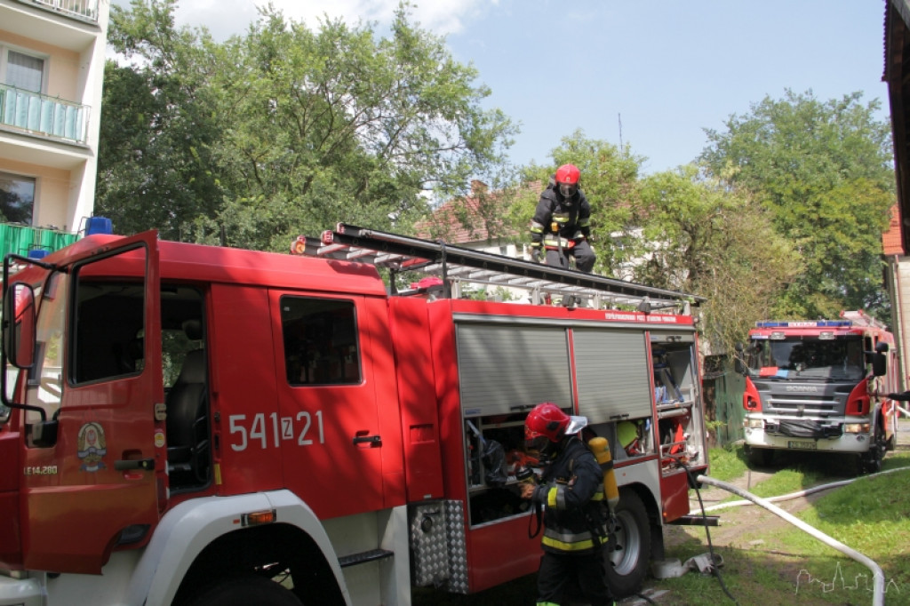 Pożar budynków ZGM 28-Lutego 10.08.2012