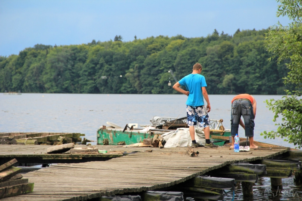 Prace przy byłej przystani LOK 11.07.2012