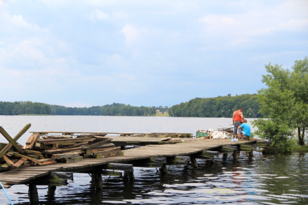 Prace przy byłej przystani LOK 11.07.2012