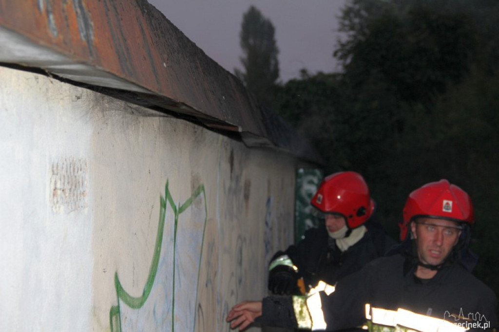 Przypalony garaż na Przemysłowej