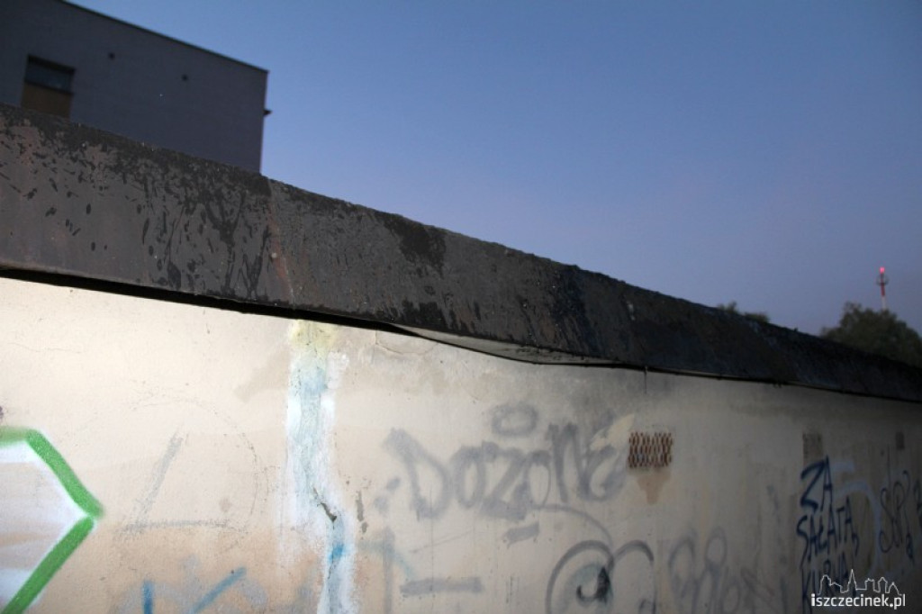 Przypalony garaż na Przemysłowej