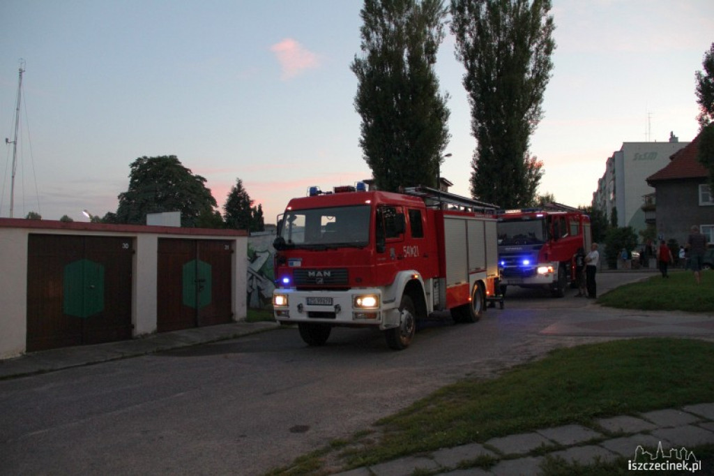 Przypalony garaż na Przemysłowej