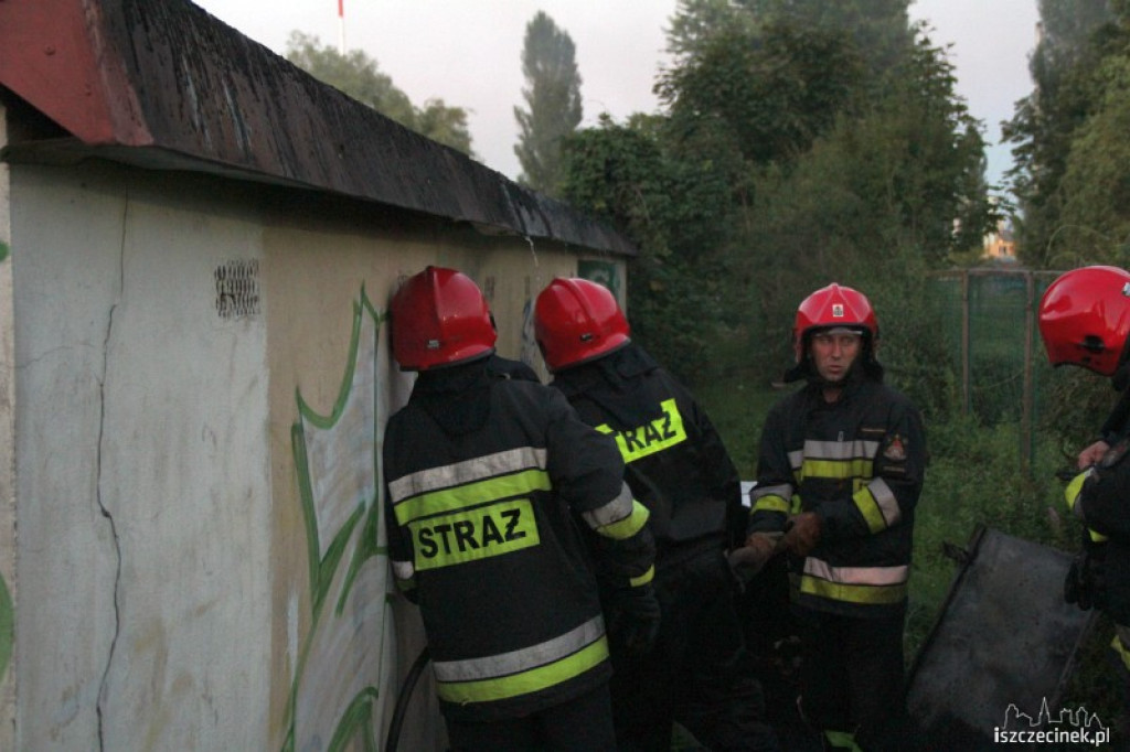 Przypalony garaż na Przemysłowej