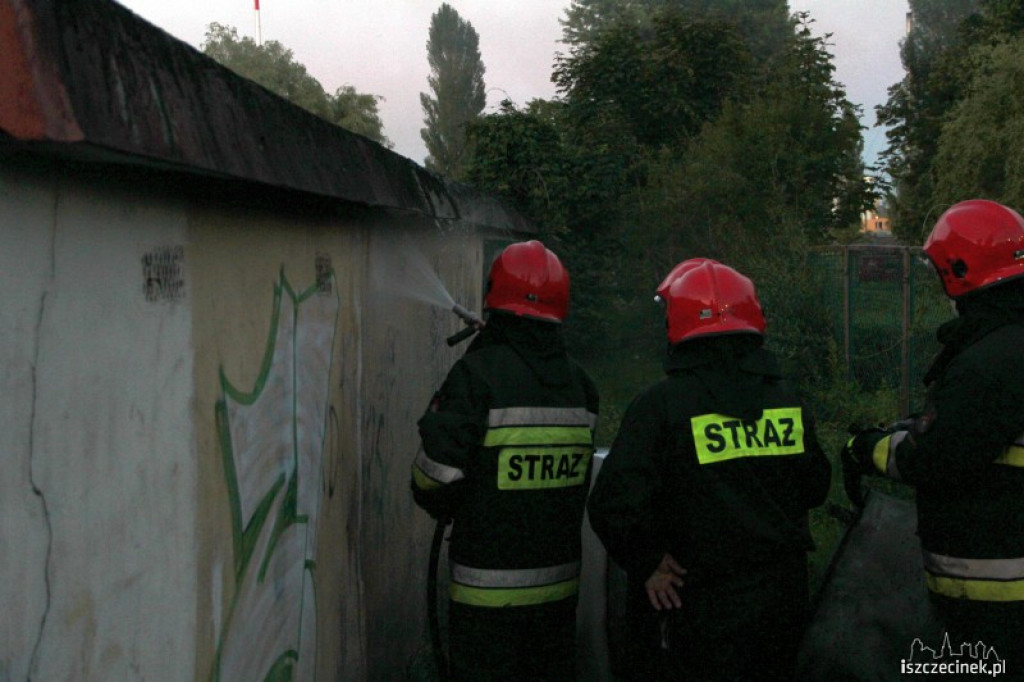 Przypalony garaż na Przemysłowej