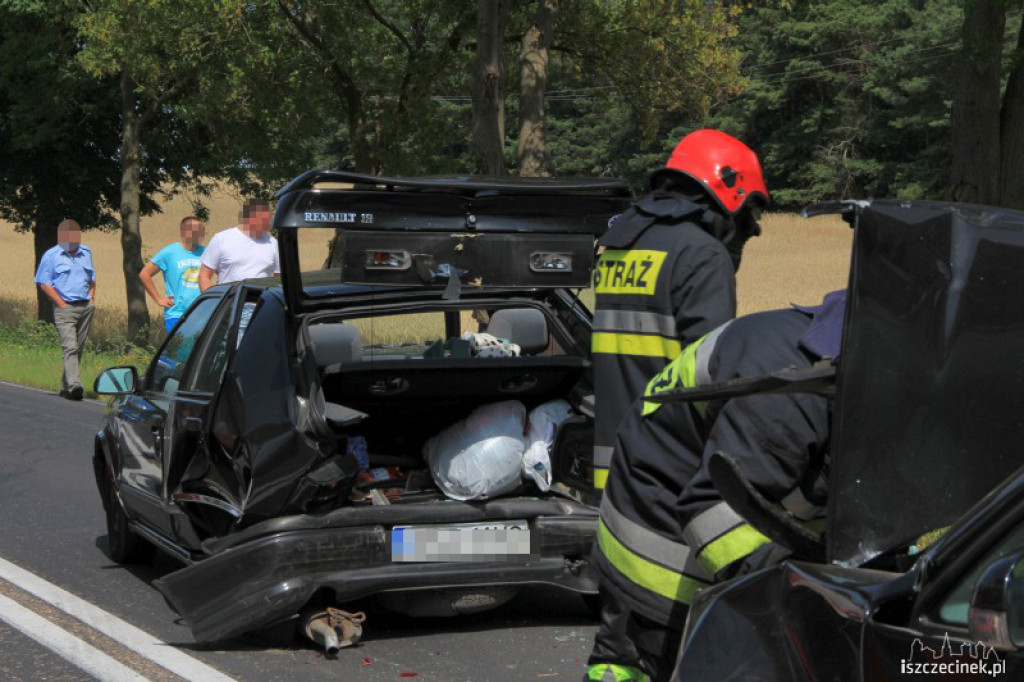 Groźny wypadek na DK 11 na wysokości Dalęcina 24.07.2012