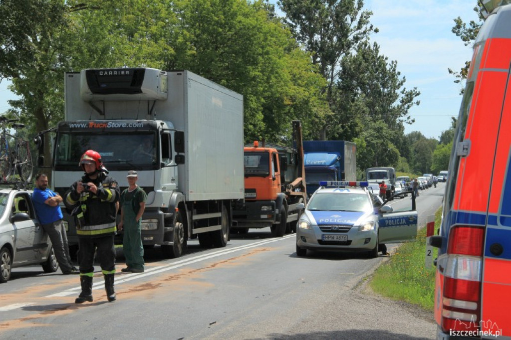 Groźny wypadek na DK 11 na wysokości Dalęcina 24.07.2012