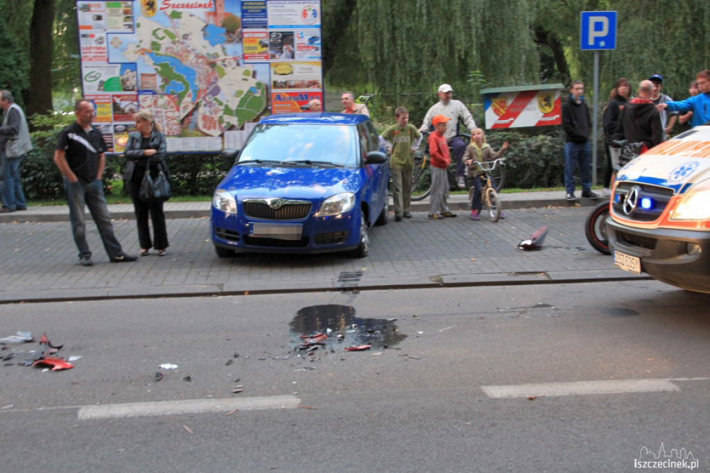 Wypadek z udziałem motocykla ul. 3-go Maja 19.09.2012