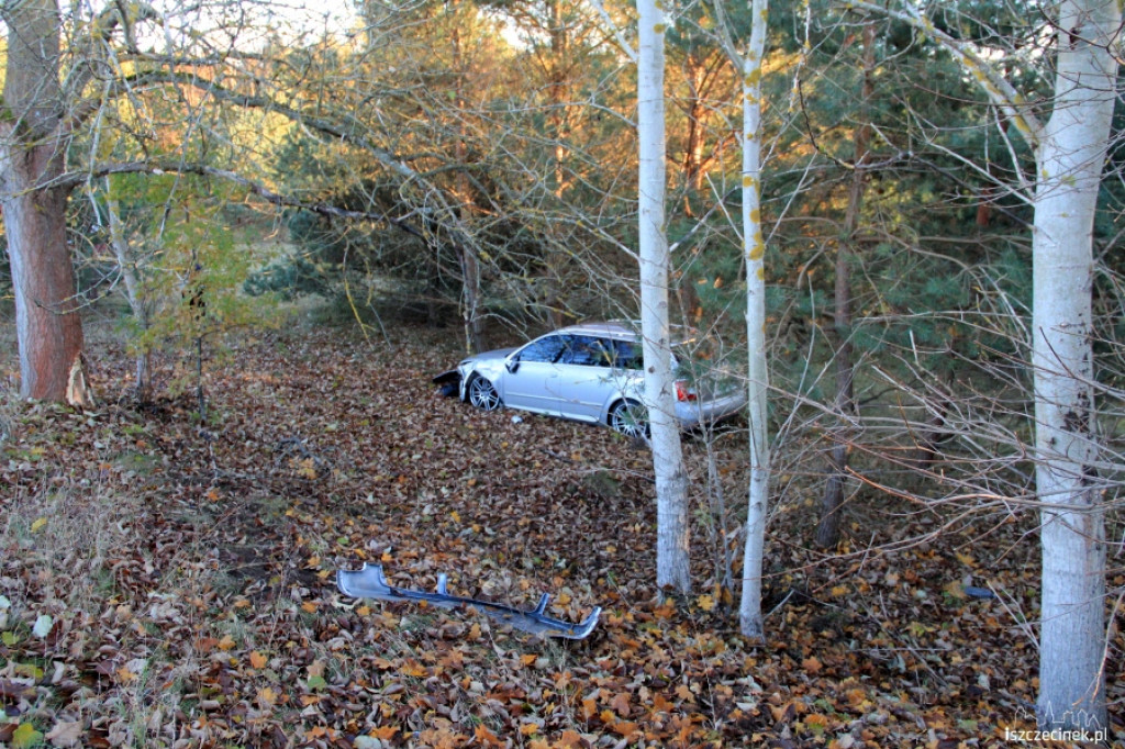 Dachowanie Audi koło Radacza 29.10.2012