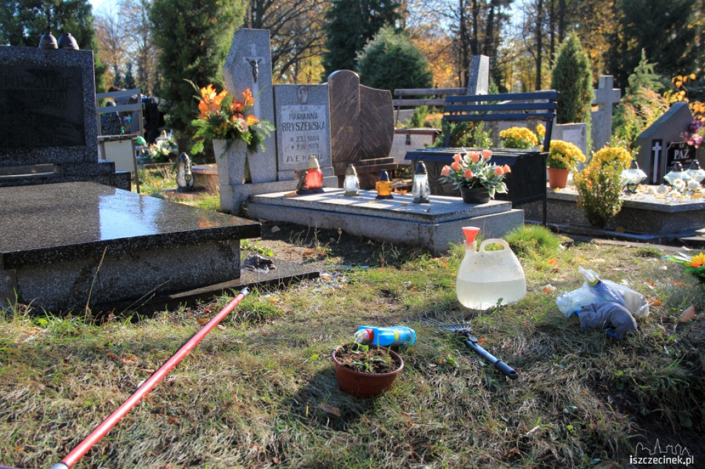 Porządki na cmentarzu przed 1 listopada 29.10.2012