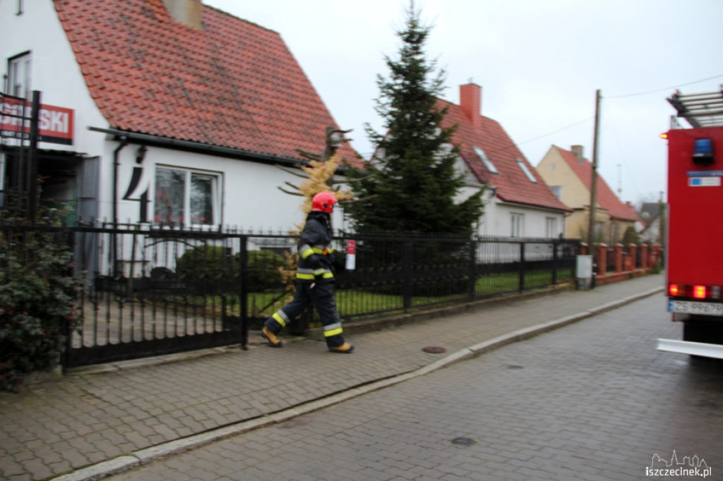 Wypalanie sadzy w kominie 08.11.2012