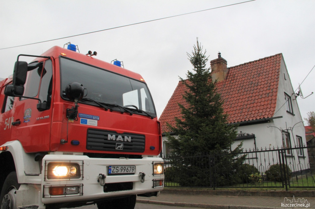 Wypalanie sadzy w kominie 08.11.2012