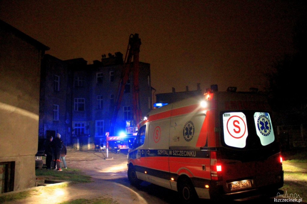 Pożar kamienicy przy ul. Wyszyńskiego 18.11.2012