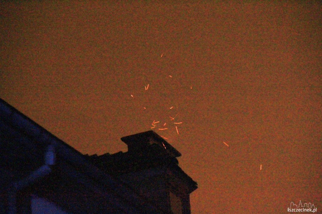 Pożar sadzy w kominie 18.11.2012