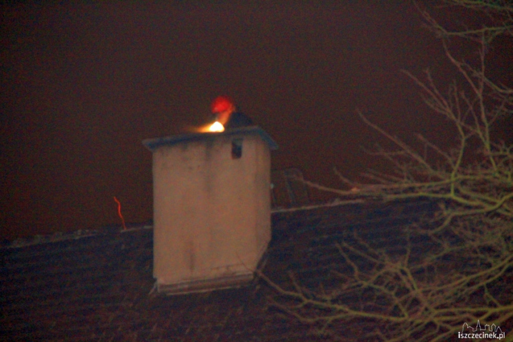 Pożar sadzy w kominie 18.11.2012