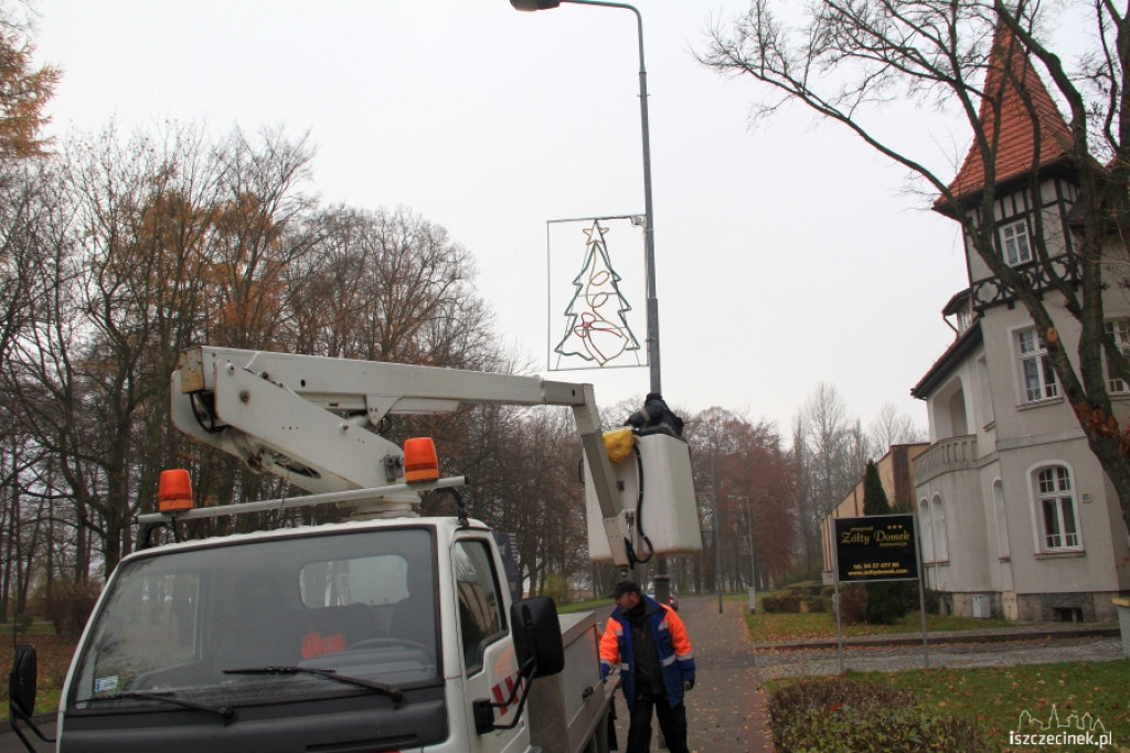 Ozdoby świąteczne w Szczecinku 21.11.2012