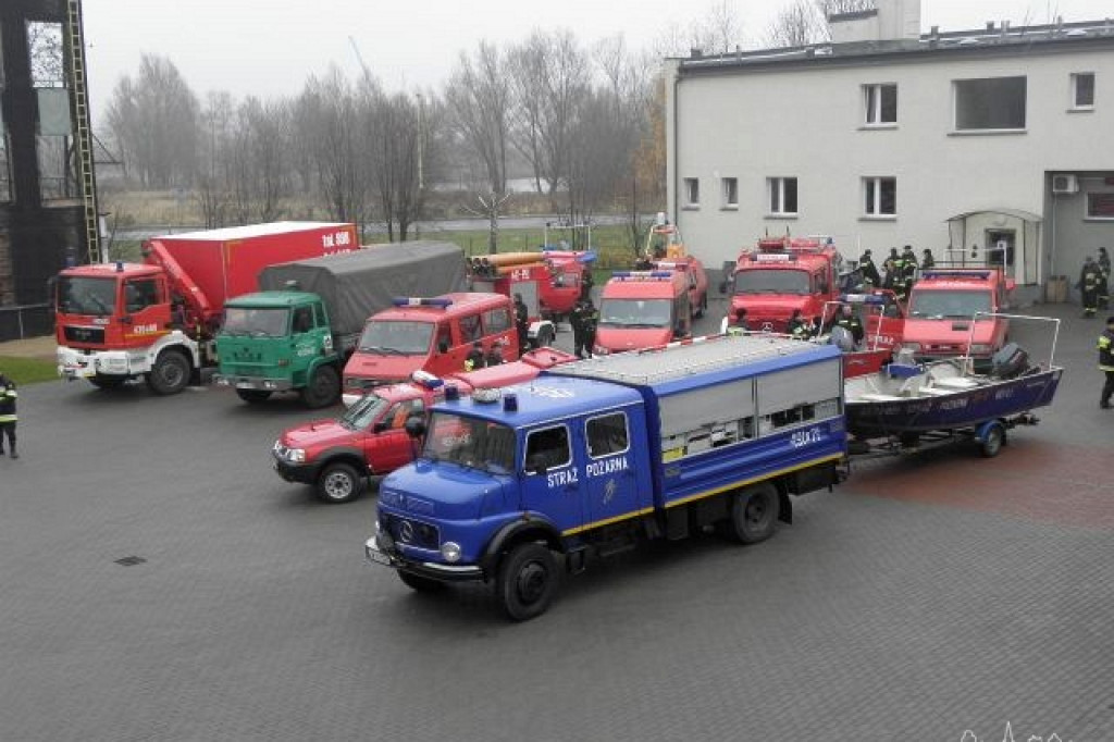 Strażackie ćwiczenia na terenie powiatu szczecineckiego 22.11.2012