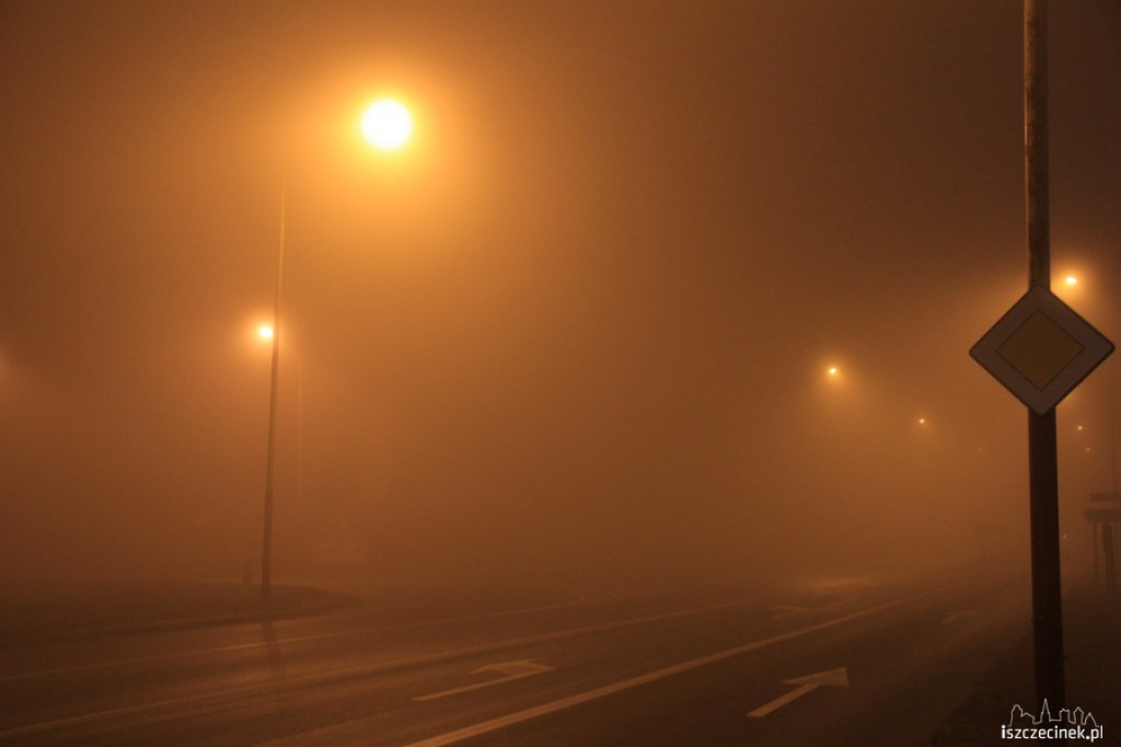 Szczecinek we mgle 24.11.2012