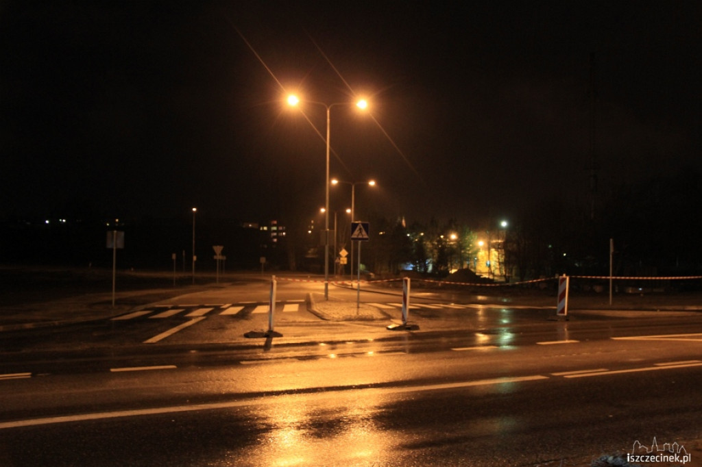 Nowe skrzyżowanie na Cieślaka w Szczecinku 28.11.2012