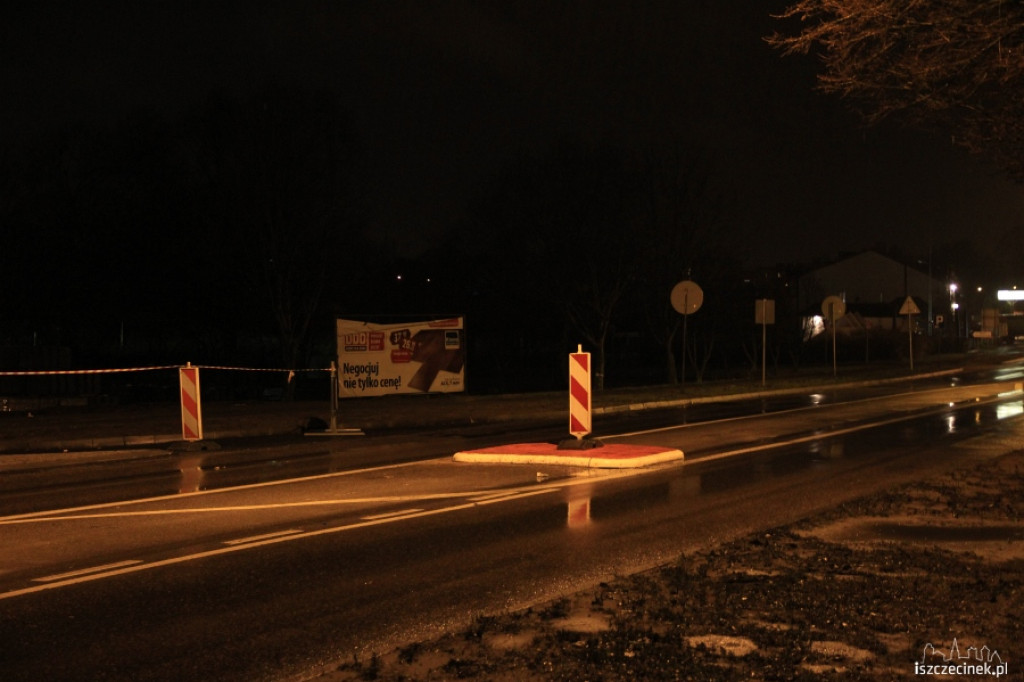 Nowe skrzyżowanie na Cieślaka w Szczecinku 28.11.2012