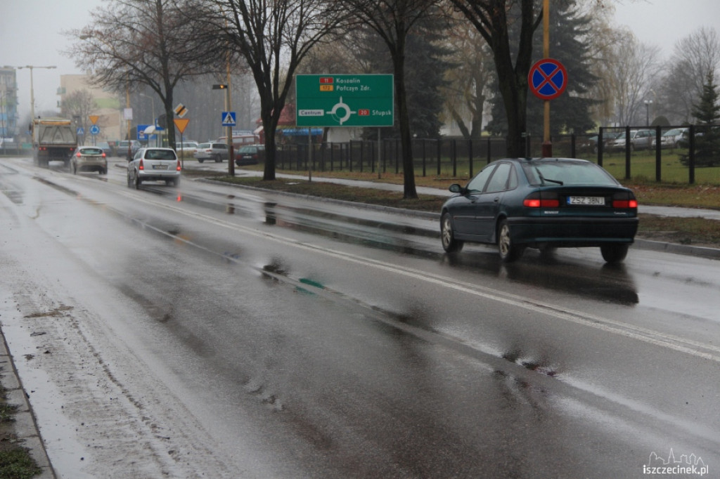 Nowe skrzyżowanie na Cieślaka w Szczecinku 28.11.2012