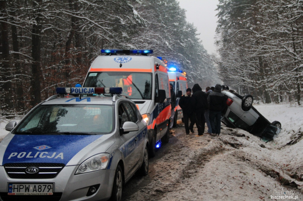 Dachowanie Audi A3 15.12.2012