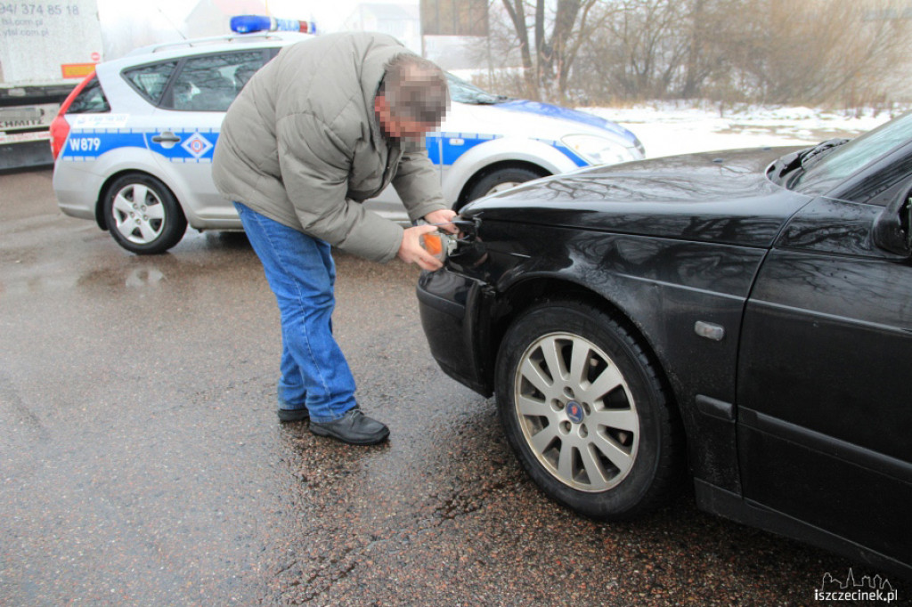 Kolizja na ul. Harcerskiej 17.12.2012