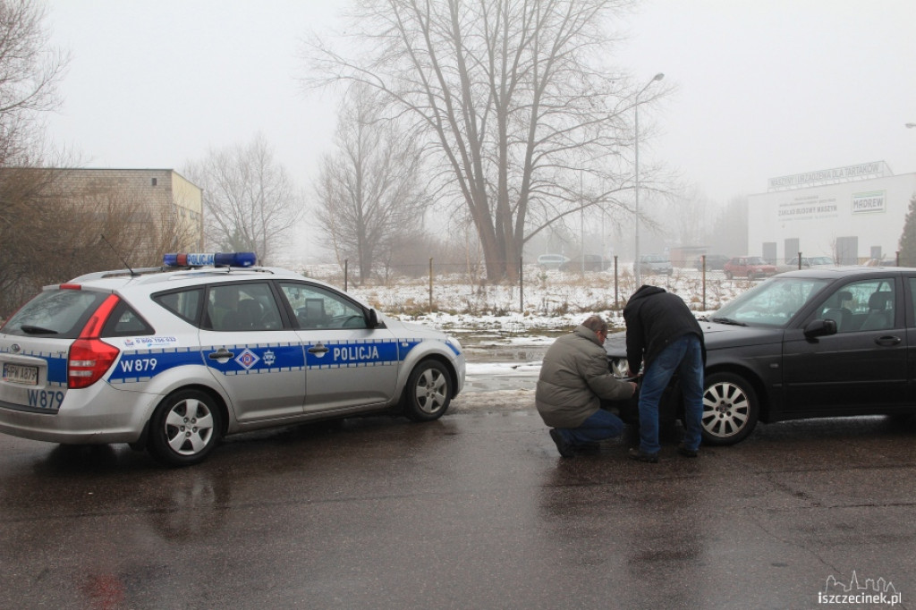 Kolizja na ul. Harcerskiej 17.12.2012