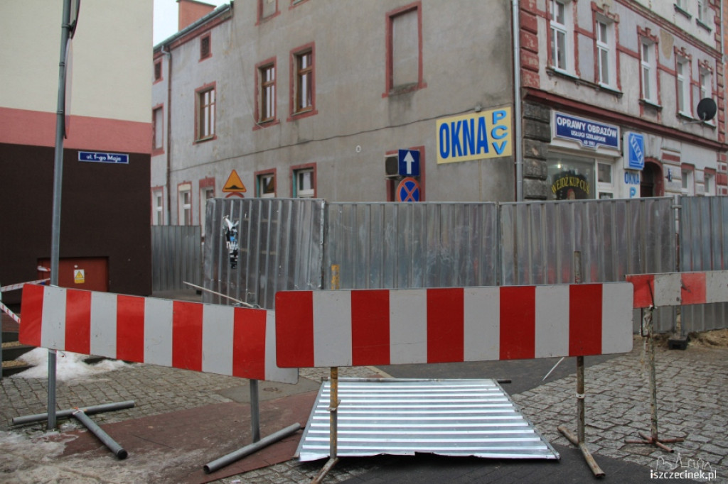 Zamknięty dojazd na parking za ratuszem 18.12.2012