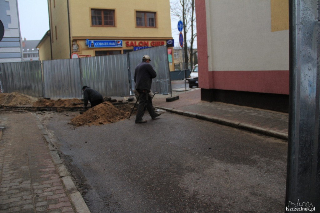 Zamknięty dojazd na parking za ratuszem 18.12.2012