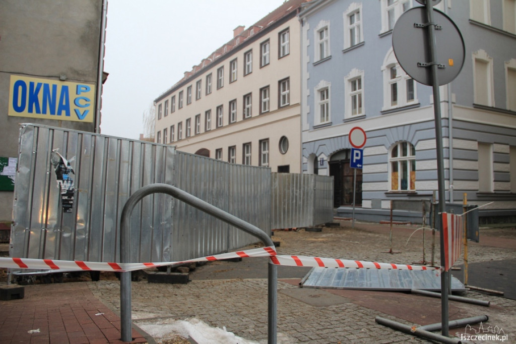 Zamknięty dojazd na parking za ratuszem 18.12.2012