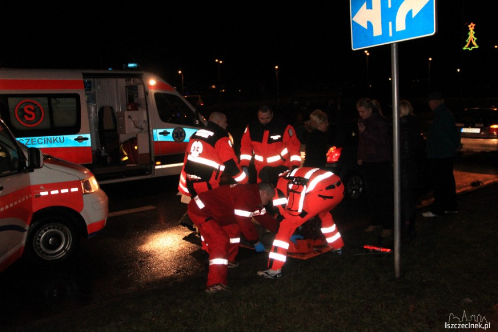 Potrącenie na Jana Pawła w Szczecinku 27.12.2012
