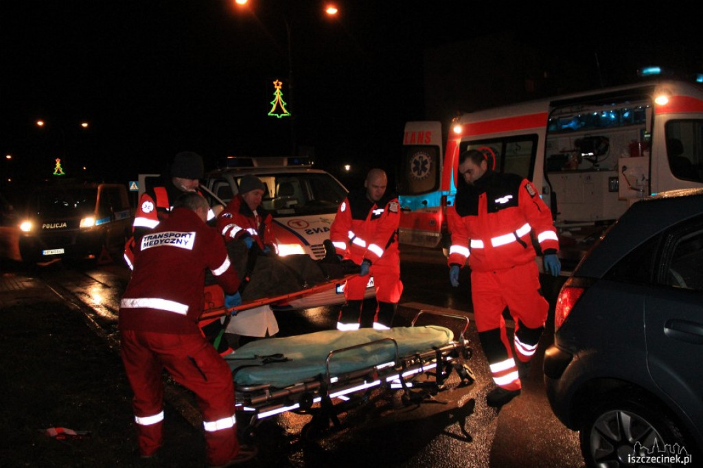 Potrącenie na Jana Pawła w Szczecinku 27.12.2012