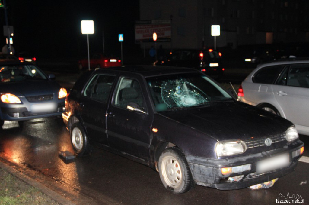 Potrącenie na Jana Pawła w Szczecinku 27.12.2012