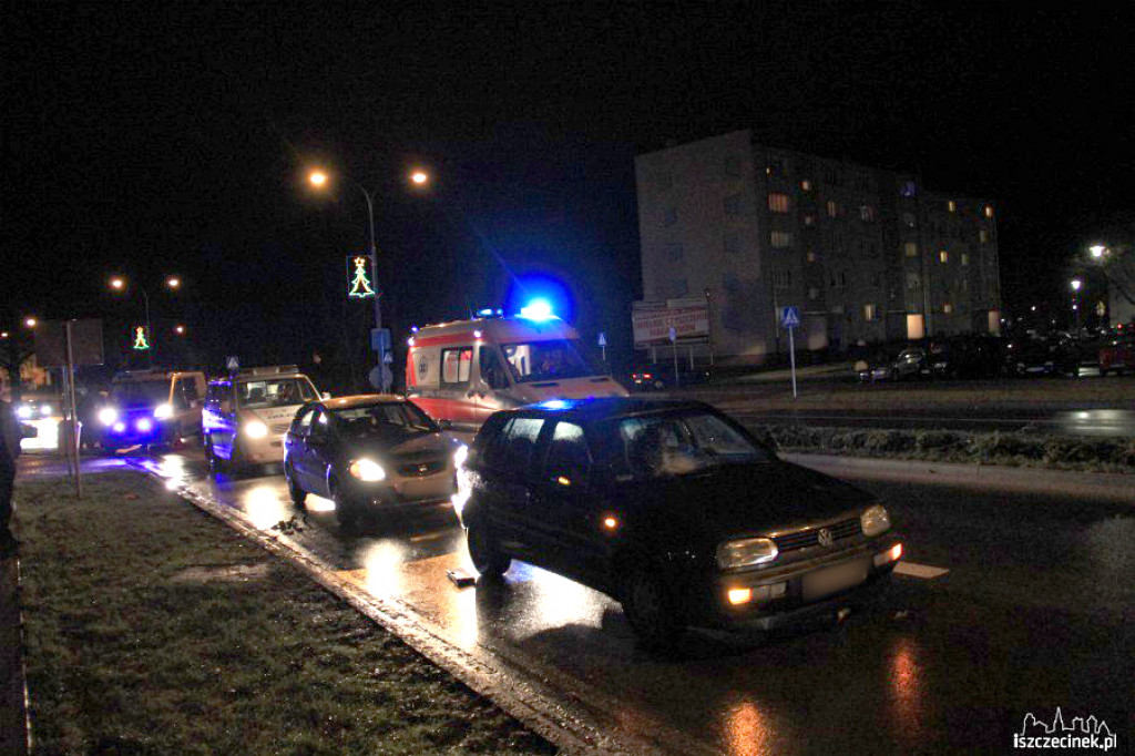 Potrącenie na Jana Pawła w Szczecinku 27.12.2012