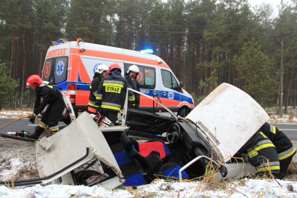 Wypadek za Gwdą Małą 9.01.2013