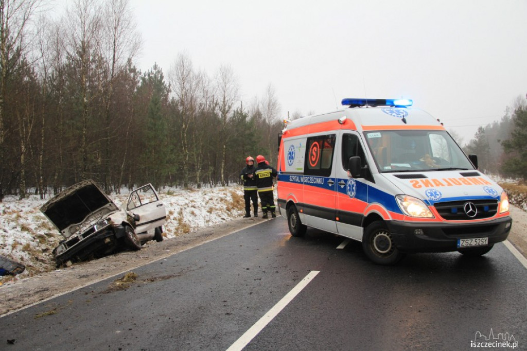 Wypadek za Gwdą Małą 9.01.2013