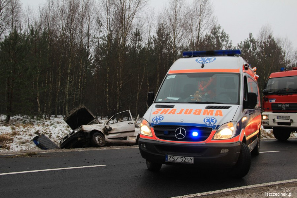 Wypadek za Gwdą Małą 9.01.2013