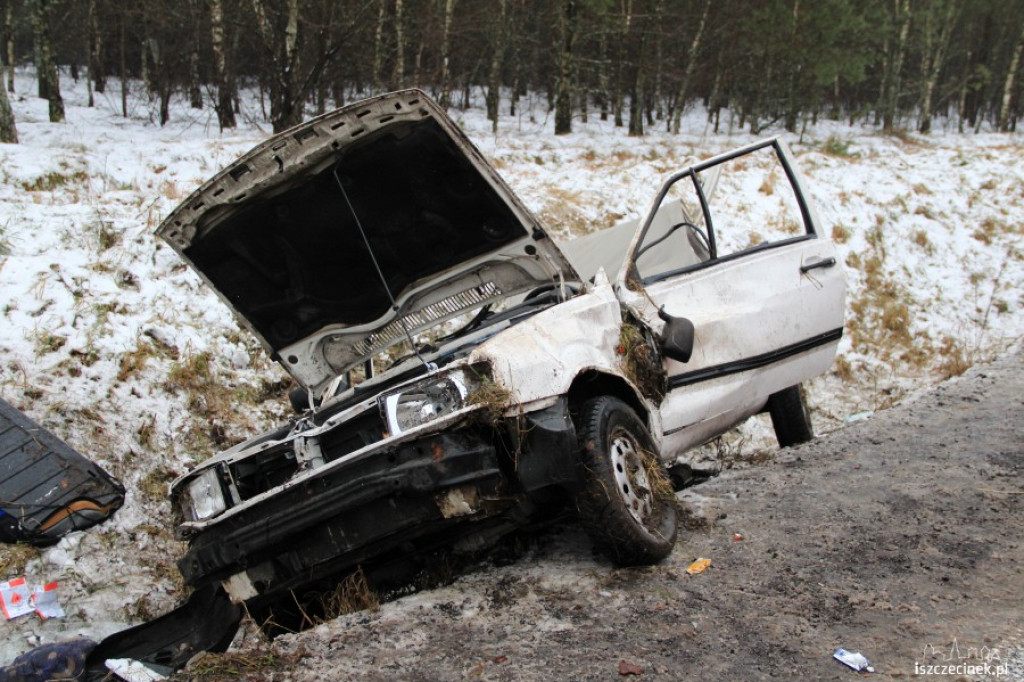 Wypadek za Gwdą Małą 9.01.2013