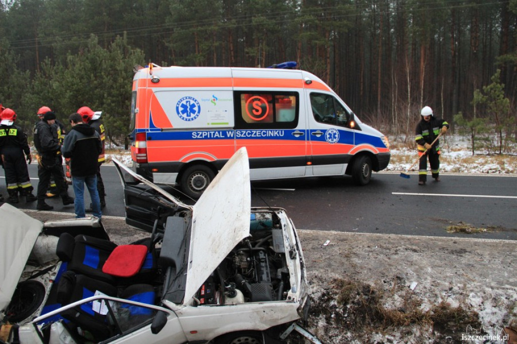 Wypadek za Gwdą Małą 9.01.2013