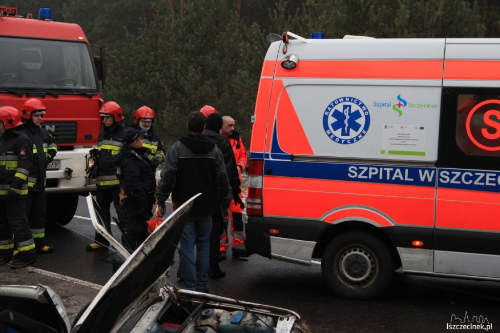 Wypadek za Gwdą Małą 9.01.2013